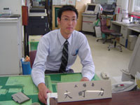 Factory manager Mr.Omachi at Shari shop, Kitami Toyopet