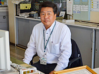 Factory manager Mr. Sakuta at Bihoro Shop, Kitami Toyopet